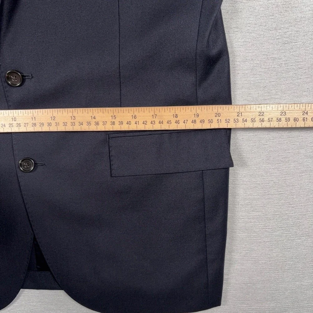 J Crew Ludlow Loro Piana Super 130's Wool Blazer Mens Size 42L Black Single Vent